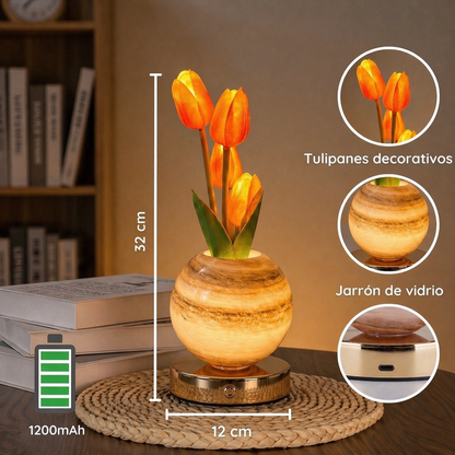 Lampara LED de Tulipanes