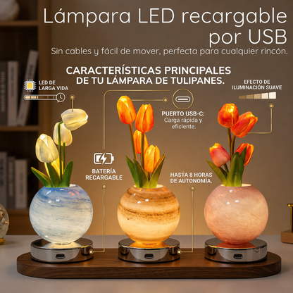 Lampara LED de Tulipanes