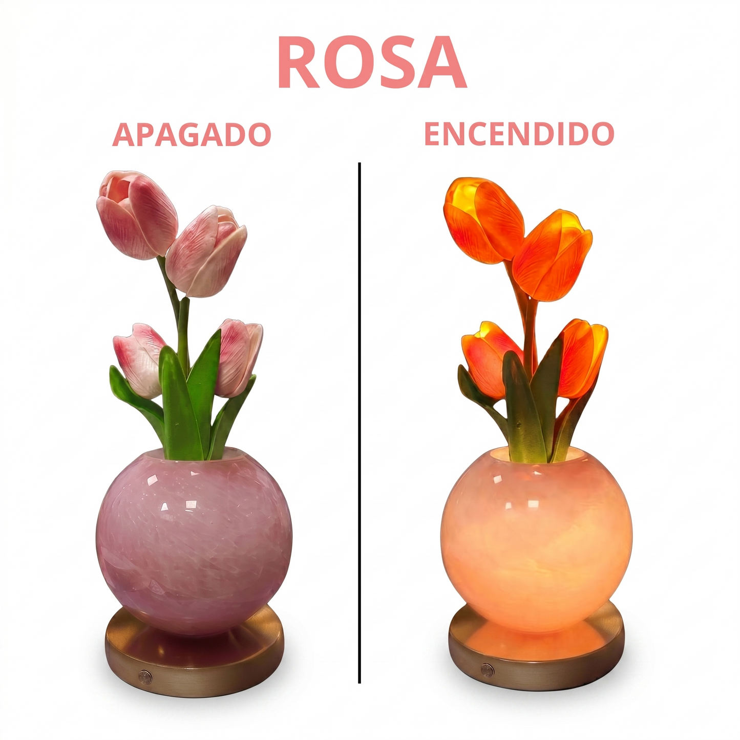 Lampara LED de Tulipanes